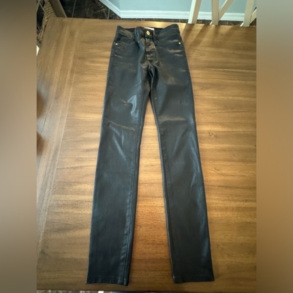 Frame Le Skinny De Jeanne Black Skinny Jeans 25